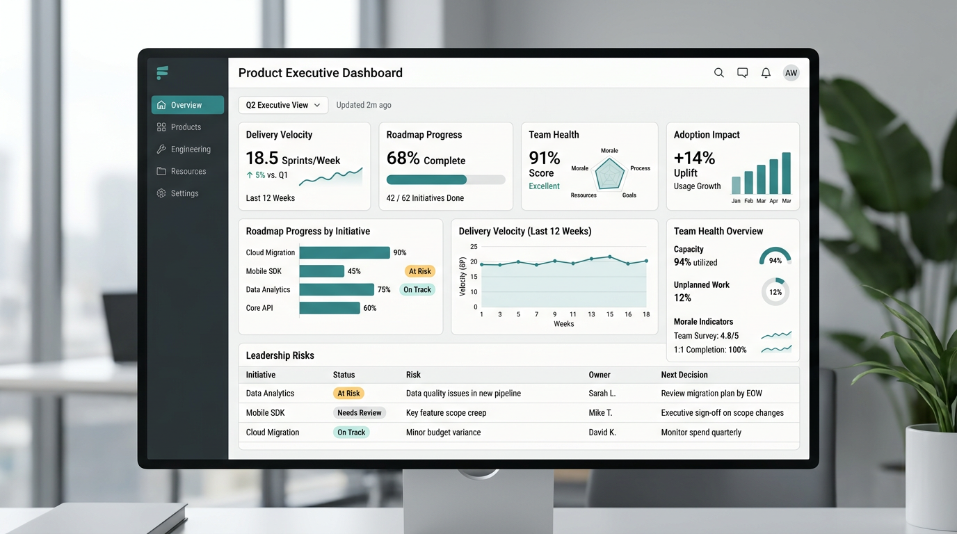 The Executive Product Dashboard: 7 Metrics That Turn Activity Into Clarity
